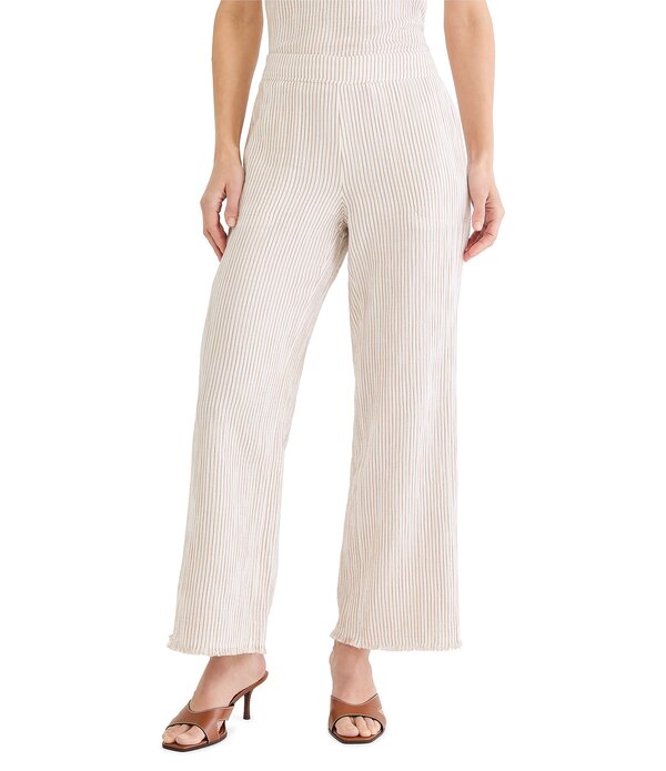 ニックアンドゾー レディース ボトムス 心地よいズボン下 ワイドレッグ NIC + ZOE Pinstripe Gauze Wide Leg Coordinating Pants Neutral Multi マルチ色つや