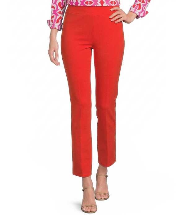 ジュードコーナリー レディース ボトムス 心地好いズボン下 アンクル 編み物 Jude Connally Lucia Ponte Knit Elastic Waistband Straight Pull-On Ankle Pants Coral コーラル