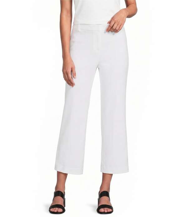 アンクライン レディース ボトムス カジュアルパンツ ワイドレッグ クレープ Anne Klein Pull On Wide Leg Crop Heavy Cool Crepe Pants Crisp White ホワイト｜ReVida 店