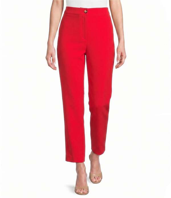 アンクライン レディース ボトムス カジュアルパンツ クレープ アンクル Anne Klein Pull On Hollywood Waistraight Ankle Heavy Cool Crepe Begonia Red レッド｜ReVida 店