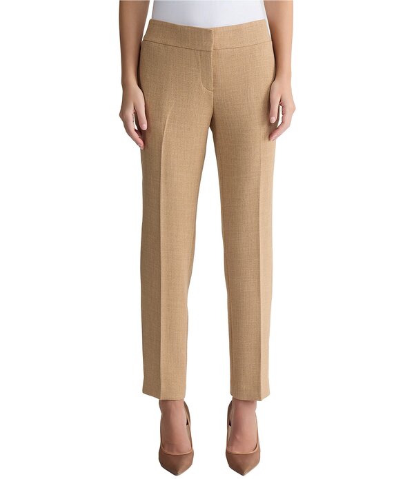カスパール レディース ボトムス 心地よいズボン下 引っ切り無い プチ リネン Kasper Petite Size Pull On Linen Straight Leg Pants Toasted Wheat