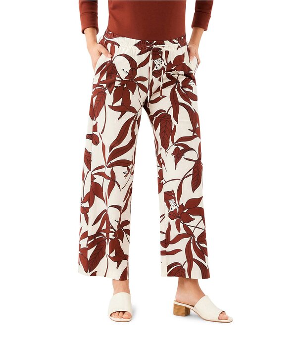 カレンケーン レディース ボトムス 心地よいズボン下 アンクル Karen Kane Coordinating Coco Bloom Stretch Woven Drawstring Ankle Pants Print