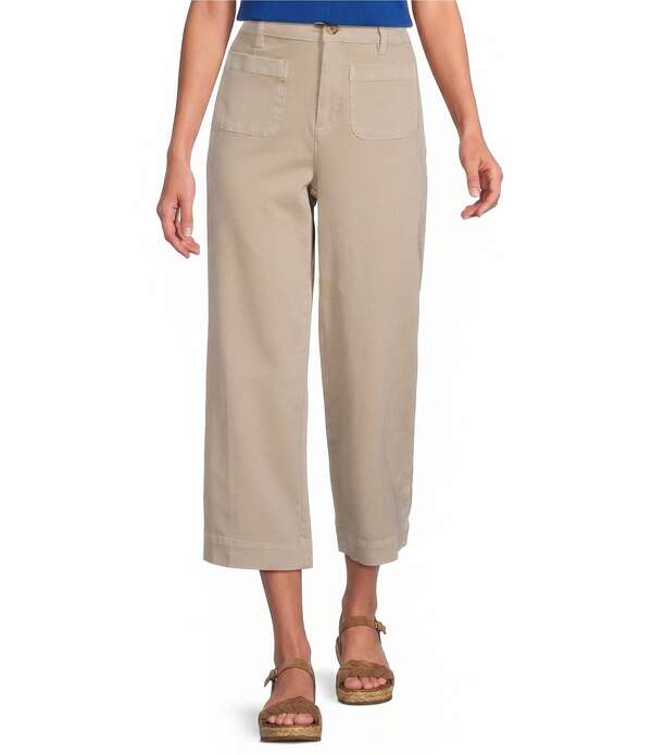 ジョン 目じるし レディース ボトムス 心地よいズボン下 John Mark Woven Wide-Leg Patch Pocket Pants French Almond