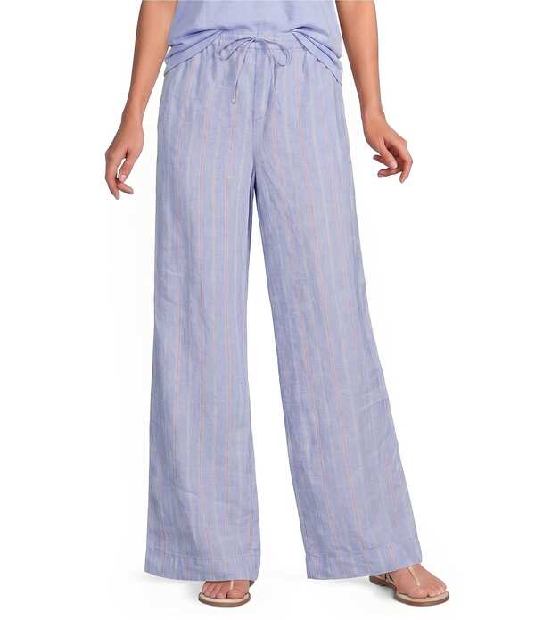 トッミーバハマ レディース ボトムス 心地よいズボン下 Tommy Bahama Sea Salt Coordinating Chambray Pink Stripeasy Pants Grape Pools 葡萄