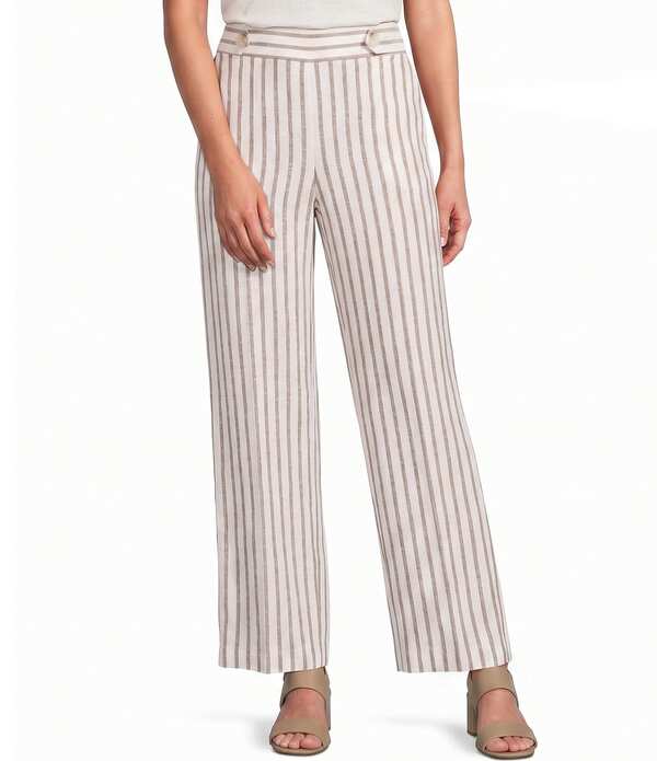 アンクライン レディース ボトムス 心地よいズボン下 ワイドレッグ Anne Klein High Rise Pull On Wide Leg Coordinating Pants White Dove/Dark Chocolate 白いこと