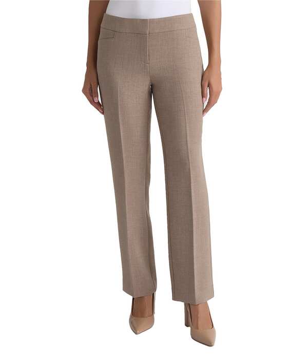 カスパール レディース ボトムス 心地好いズボン下 縮緬 Kasper Flat Front Pebble Crepe Trouser Pants Taupe Mele トープ