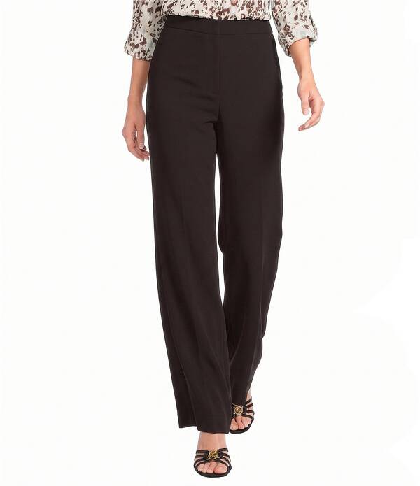 ダナキャラン レディース ボトムス 心地よいズボン下 ワイドレッグ 縮緬 DKNY by Donna Karan Coordinating Textured Crepe Wide Leg Pants Tobacco
