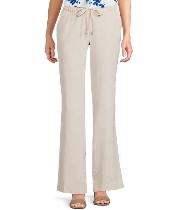 カルバンクライン レディース ボトムス 心地よいズボン下 引っ切りない ドローコードウエスト Calvin Klein Coordinating Drawstring Waistraight Leg Pantstony Beige ベージュ
