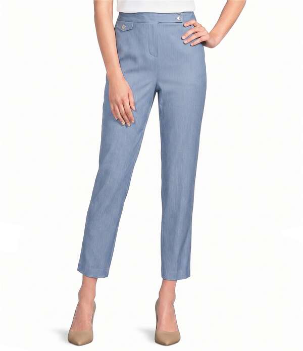 カルバンクライン レディース ボトムス 心地よいズボン下 か細い相応う アンクル Calvin Klein Coordinating Indigo Twill Slim Fit Ankle Pants Light Indigo インディゴ