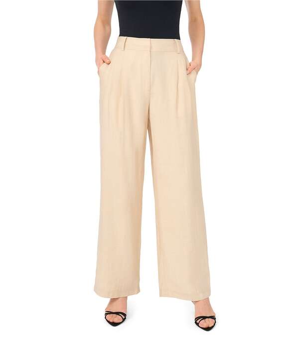 ヴィンスカムート レディース ボトムス 心地よいズボン下 ワイドレッグ 筋目 Vince Camuto Pleated Fullength Wide Leg Pants Birch