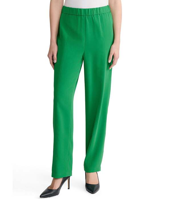 ミソック レディース ボトムス カジュアルパンツ ストレート クレープ MISOOK Nora Crepe De Chinelastic Waistraight Leg Pants Clover Feild｜ReVida 店