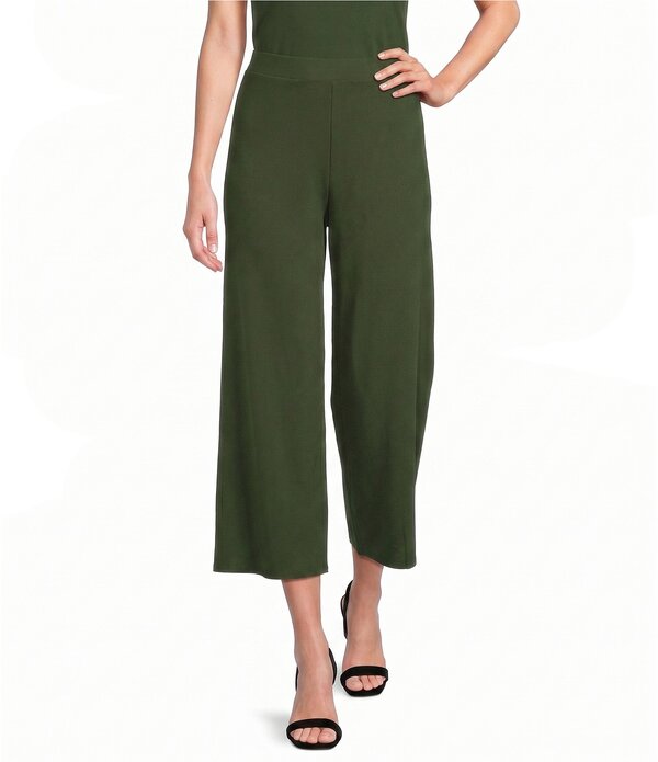 ジュードコーナリー レディース ボトムス 心地好いズボン下 ワイドレッグ Jude Connally Lolly Garden Solid Coordinating Lightweight Jude Cloth Wide Leg Cropants Garden Lattice Navy Loden 米国海軍