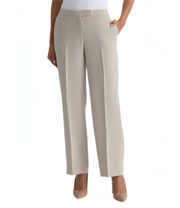 カスパール レディース ボトムス 心地好いズボン下 アンクル Kasper Flat Front Anklength Trouser Pantsummer Straw