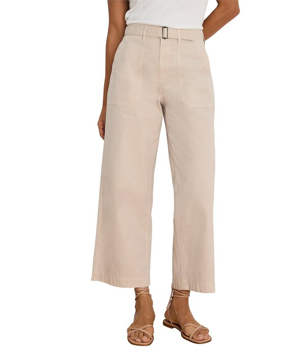 ニックアンドゾー レディース ボトムス 心地よいズボン下 綿織物 アンクル NIC + ZOE Highland Stretch Cotton Twill Belted Wide-Leg Ankle Pants Macadamia