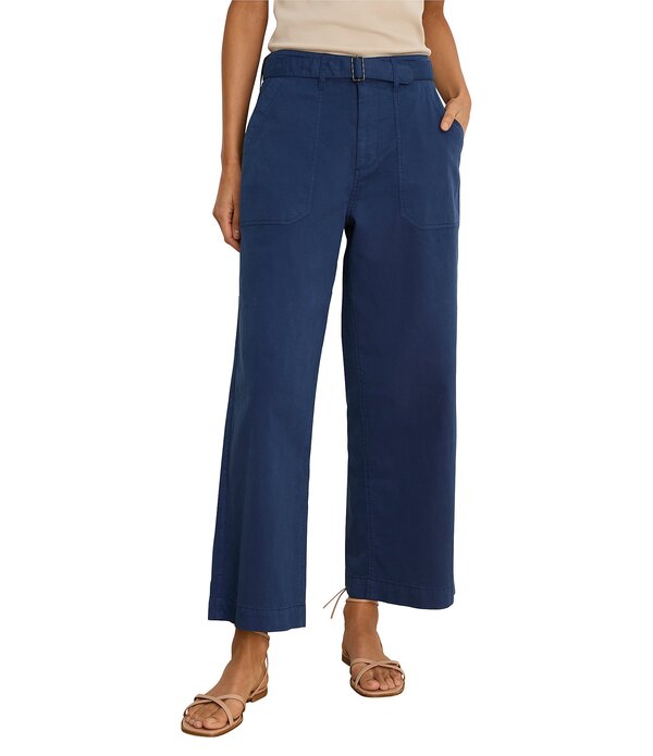 ニックアンドゾー レディース ボトムス 心地よいズボン下 綿織物 アンクル NIC + ZOE Highland Stretch Cotton Twill Belted Wide-Leg Ankle Pants Rich Indigo インディゴ