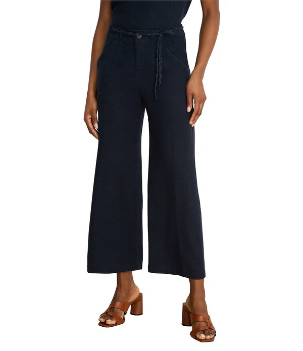ニックアンドゾー レディース ボトムス 心地よいズボン下 クロップド リネン NIC + ZOEliot Rumba Linen-Blend Belted Wide-Leg Cropped Pant Dark Indigo インディゴ