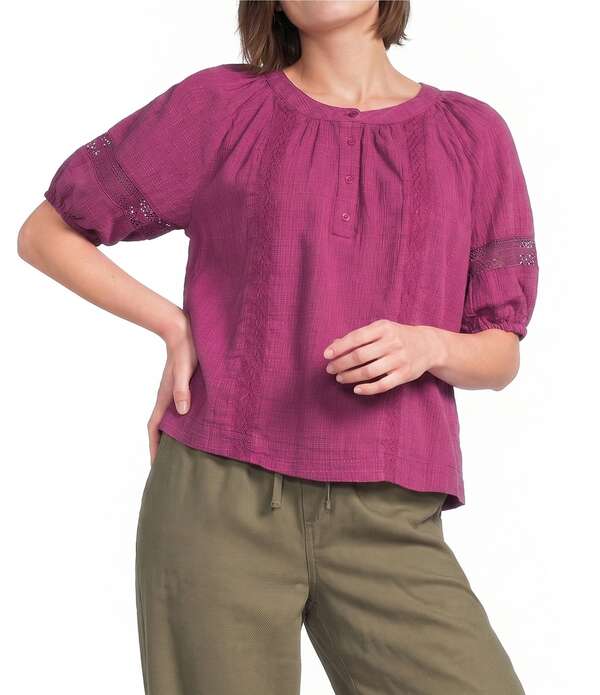 ウエストバウンド レディース トップス シャツ プチ Westbound Petite Size Short Sleeve Boat Neck Top Wild Aster|ReVida 店