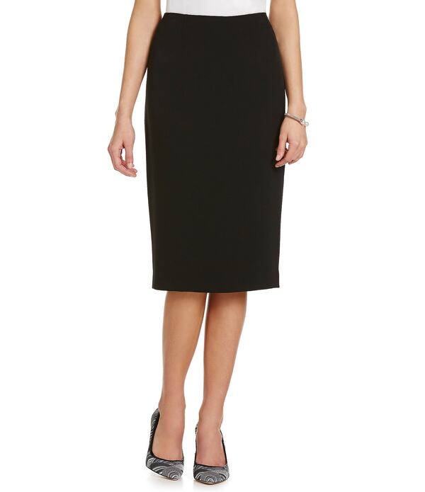 カスパール レディース 下つ方スコート 縮緬 Kasper Stretch Crepe Skimmer Skirt Black 黒いこと
