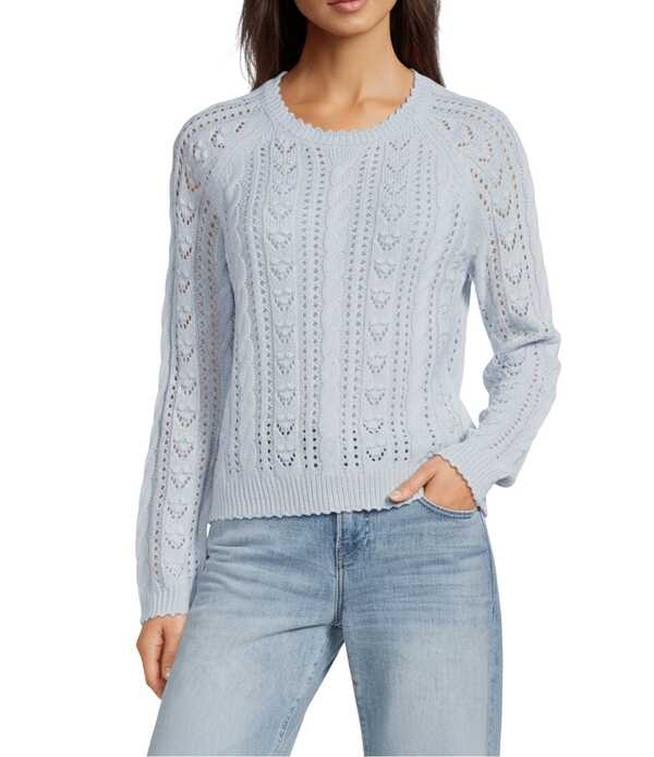 ラッキーブランド レディース アウター 編み物・ティーシャツ 労働者の一団のど首 Lucky Brand Cable Knit Crew Neck Long Sleeve Sweater Heather ギョリュウモドキ