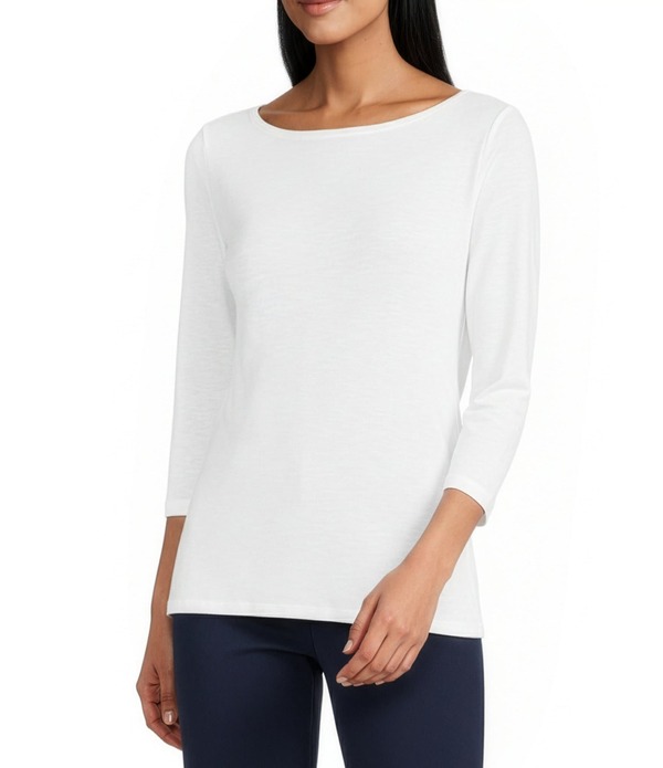 トッミーバハマ レディース トップス プルオーバー 編み物 Tommy Bahama Knit Ashby Isles Boat Neck 3/4 Sleeve Tee White 白いこと