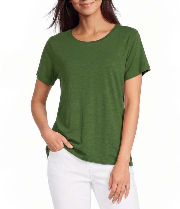 エイリーンフィッシャー レディース トップス プルオーバー 労働者の一団のど首 綿織物 プルオーバー Eileen Fisher Organicotton Slubby Jersey Crew Neck Short Sleeeve Tee Feild