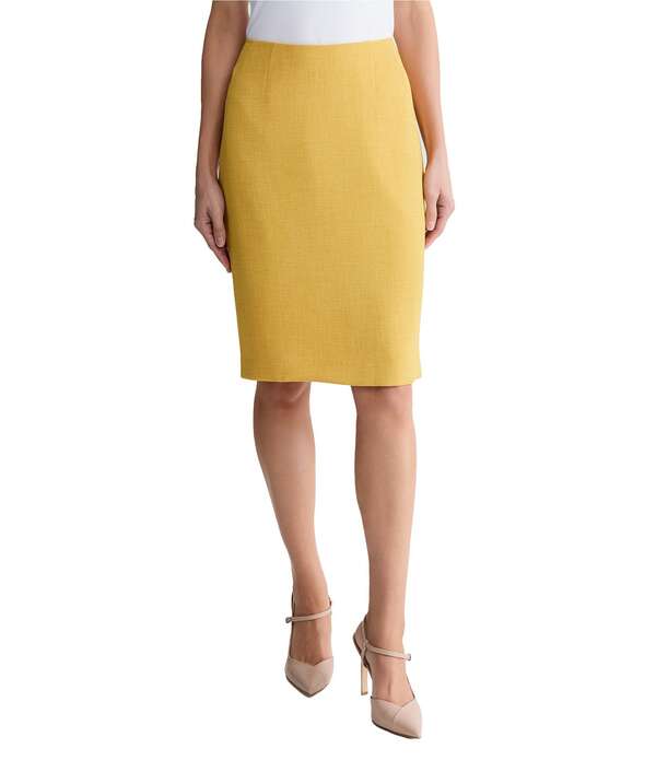 カスパール レディース 下つ方スコート 縮緬 MIDI Kasper Crepe Midi Pencil Skirt Butterscotch