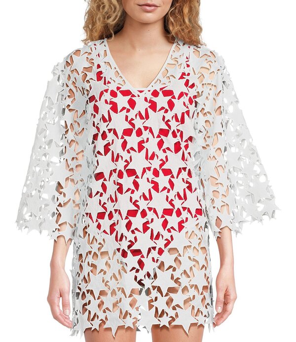 アンナ\u0026アヴァ レディース トップス 衣装 カットアウト Anna \u0026 Ava Star Americana Cut Out Swimsuit Cover Up White 白いこと