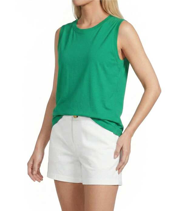 酉の方角刎ね上がる レディース トップス プルオーバー 労働者の一団素っ首 Westbound Perfect Outfit Picks Crew Neck Tankelly Green 緑であること