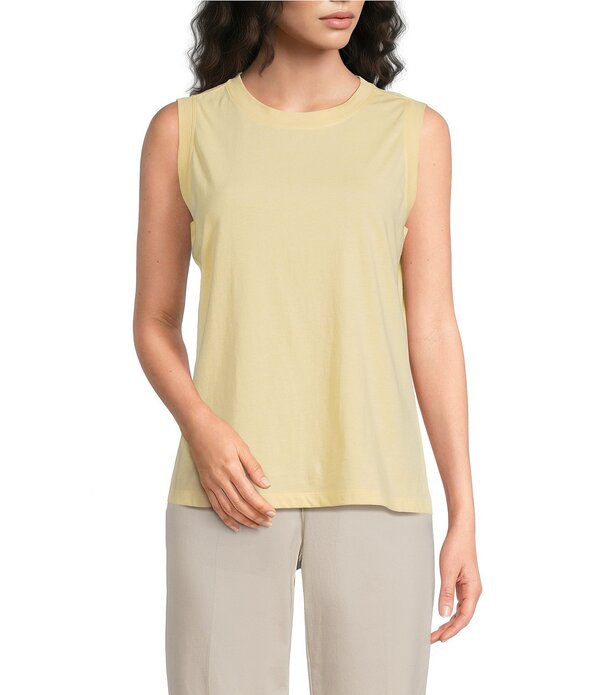 酉の方角刎ね上がる レディース トップス プルオーバー 労働者の一団素っ首 Westbound Perfect Outfit Picks Crew Neck Tank Lemon Yellow 黄色