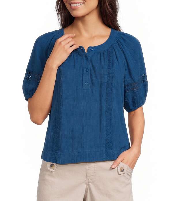ウエストバウンド レディース トップス シャツ Westbound Short Sleeve Boat Neck Top Nautical Blue ブルー|ReVida 店