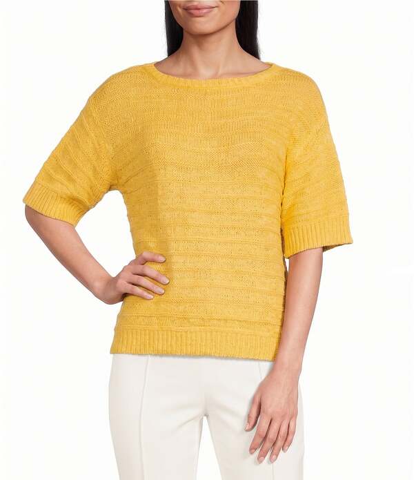 インベストメンツ レディース トップス ティーシャツ 労働者の一団のど首 Investmentshort Sleeve Crew Neck Tape Yarn Top Banana Cream 皮膚軟化剤
