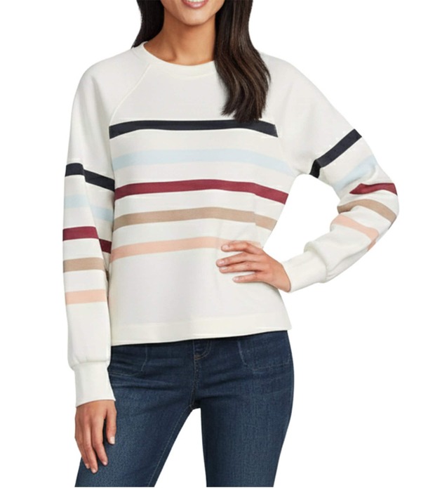 酉の方角跳ねかえる レディース トップス ティーシャツ 編み物 Westbound Knit Long Sleeve Stripe Top Frostripe 縞模様
