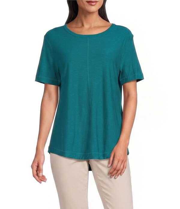 酉の方角跳ねかえる レディース トップス ティーシャツ 労働者の一団のど首 Westbound Short Sleeve Crew Neck Top Alexandrite