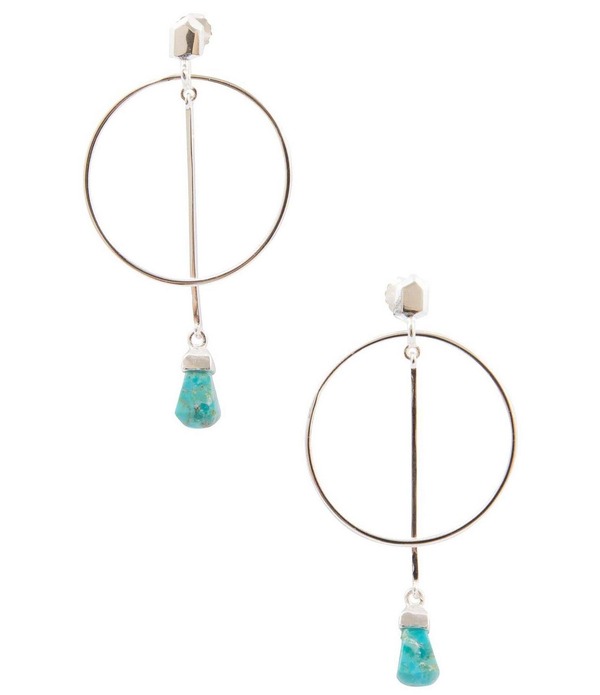 バース レディース アクセサリー ピアス・イヤリング Barse Silver and Genuine Turquoise Aerial Statement Drop Earrings Turquoise/Silver ターコイズ｜ReVida 店