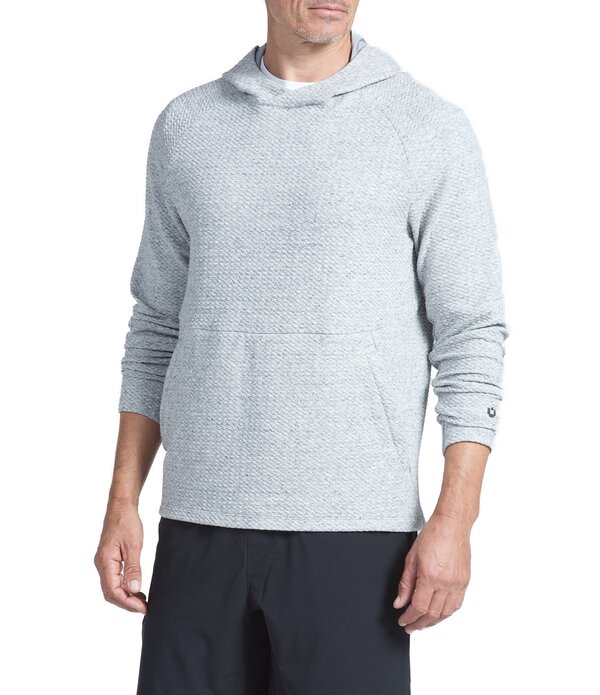 アイビークール メンズ アウター パーカー・スウェット IBKUL Popcorn Stitch Pullover Hoodie Oxford
