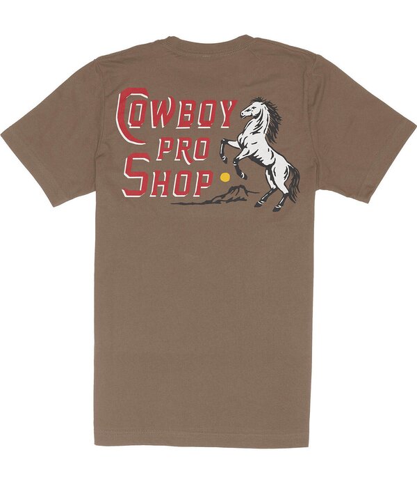 センデロプロビジョンズ メンズ トップス プルオーバー Sendero Provisions Co. Cowboy Pro Shop T-Shirt Brown 赤銅色
