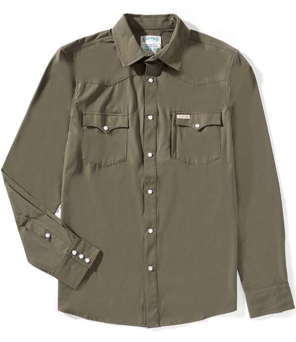 センデロプロビジョンズ メンズ トップス プルオーバー Sendero Provisions Co. Tailored Fit Performance Long Sleeve Western Shirt Desert Sage サルヴィア