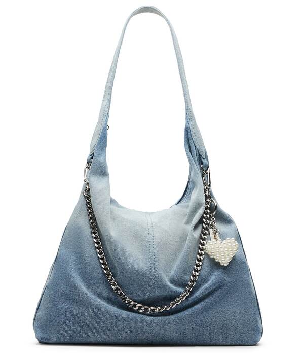 スティーブ マデン レディース 御徒面子 ジーンズ Steve Madden Krewe Oversize Denim Hobo Bag Denim ジーンズ