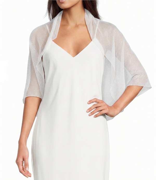 セザンヌ レディース 佩び物 消音装置・袈裟・えり巻き 筋目 Cezanne Pleated Stonevening Wrap White 白いこと
