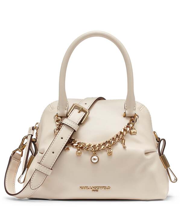 カール ラガーフェルド レディース バッグ KARLAGERFELD PARIS Charlaine Charm Chain Strap Crossbody Bag Brie|ReVida 店