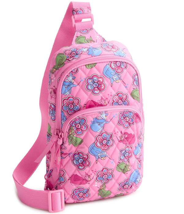 ベラブラッドロバート・エドワード・リー レディース 御徒面子 Vera Bradley x Disney Princesses Aurora Pink Swirls Fairies Lorman Sling Bag Aurora Pink Swirls サクラ色