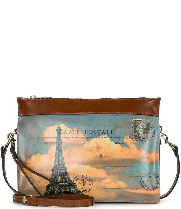 パトリシアナシュ レディース 御徒面子 Patricia Nash Yvette Paris Postcard Clutch Crossbody Bag Paris Postcard