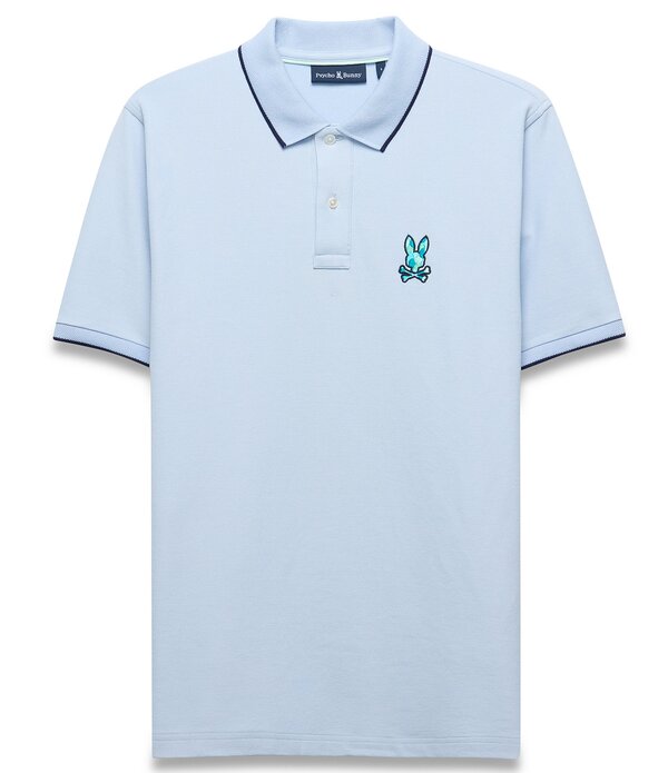 サイコバニー メンズ トップス シャツ Psycho Bunny Ethan Pique Short Sleeve Polo Shirt Kentucky Blue ブルー｜ReVida 店