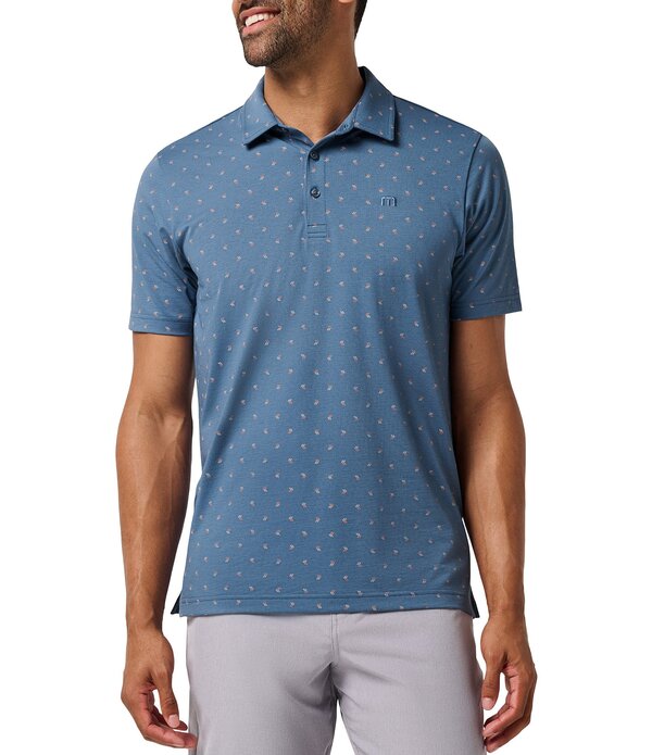 トラビスマヒュー メンズ トップス プルオーバー プルオーバー TravisMathew Performance Jersey Resort Short Sleeve Polo Shirt Blue Horizon 青色