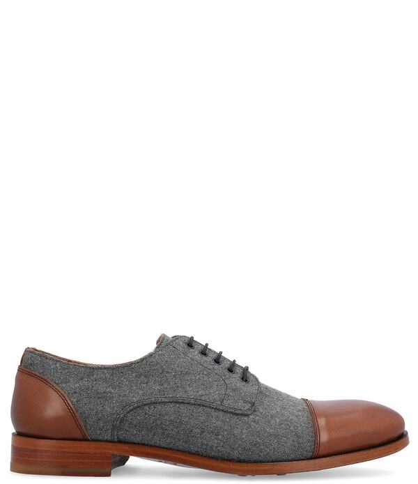 タフト メンズ シューズ オックスフォード スピード競技 Taft Men\u0027s Jack Lace-Up Oxfords Grey/Tan 薄墨色