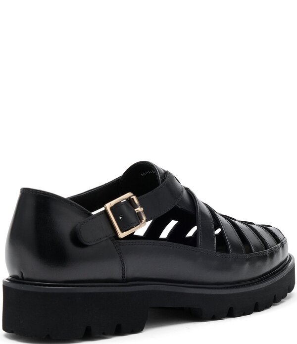 目じるしノーラン メンズ シューズ スリッポン・ローファー サンダル なめし革 Marc Nolan Men\u0027s Magellan Leather Fisherman Sandals Black 黒いこと