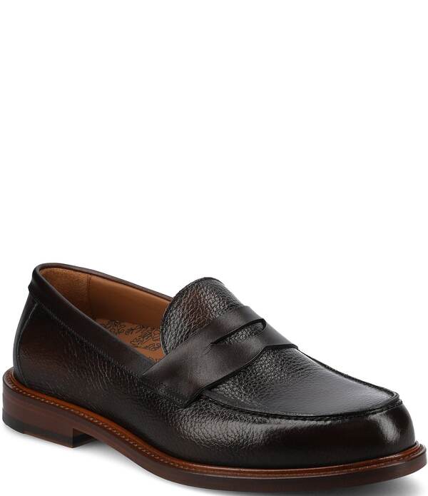 タフト メンズ シューズ スリッポン・ローファー レザー Taft Men's Jack Leather Penny Loafers Brown ブラウン|ReVida 店