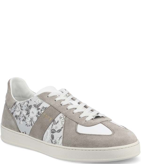タフト メンズ ボトムス カジュアルパンツ フラワー柄 スニーカー スエード レース フラワー Taft Men's Gatsby Floral Jacquard and Suede Lace Up Sneakers Eden Blanc|ReVida 店