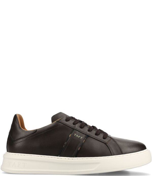 タフト メンズ シューズ スニーカー スピード競技 なめし革 Taft Men\u0027s Logan Leather Lace Up Sneakers Chocolate 黒茶