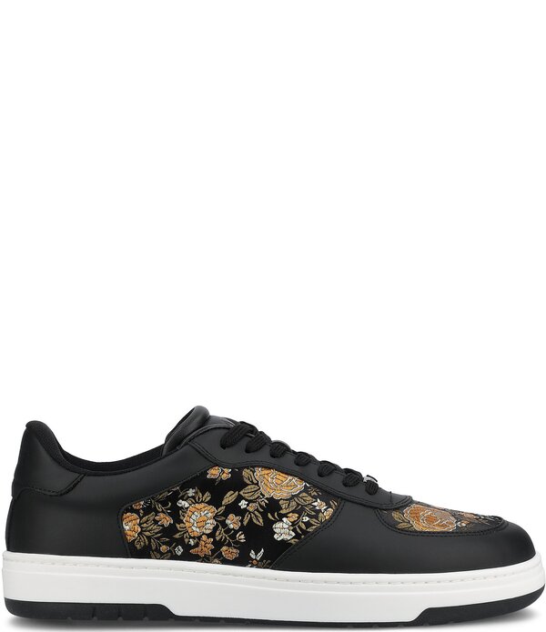 タフト メンズ シューズ 御花柄 スニーカー スピード競技 なめし革 御花 Taft Men\u0027s Rapido Low Floral Jacquard and Leather Lace Up Sneakers Edenoir